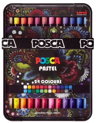 Posca Κηρομπογιές Pastels Bright & Intense Colors 24 Pcs 402022