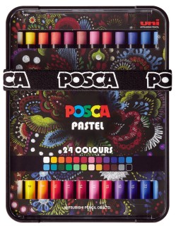 Posca Κηρομπογιές Pastels Bright & Intense Colors 24 Pcs 402022