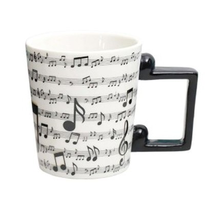 I-Total Κούπα Κεραμική Λευκή ''Music'' 295ml XL1923C