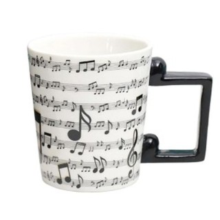 I-Total Κούπα Κεραμική Λευκή ''Music'' 295ml XL1923C