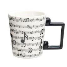 I-Total Κούπα Κεραμική Λευκή ''Music'' 295ml XL1923C