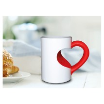 I-Total Κούπα Κεραμική Λευκό/Κόκκινο ''Heart'' XL1923D