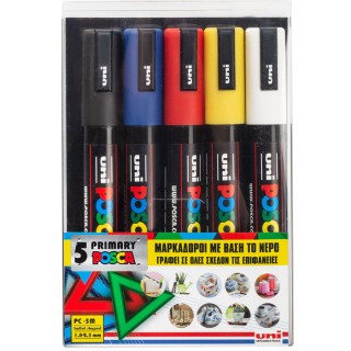 Posca Ανεξίτηλοι Μαρκαδόροι Primary 5τμχ