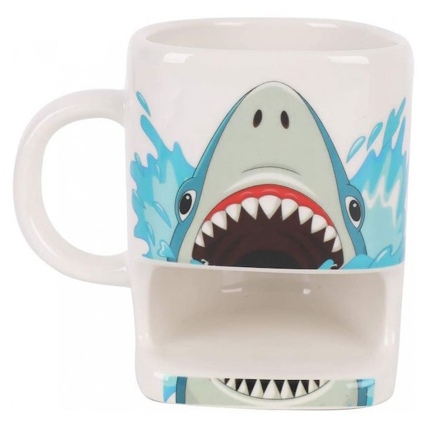 Total Gift Shark Biscuit Κούπα Κεραμική Λευκή 250ml XL1904