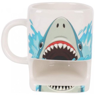 Total Gift Shark Biscuit Κούπα Κεραμική Λευκή 250ml XL1904