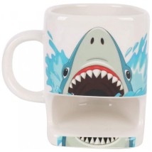 I-Total Shark Biscuit Κούπα Κεραμική Λευκή 250ml XL1904