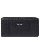 Lavor 1-6077 Μεγάλο Δερμάτινο Γυναικείο Πορτοφόλι Καρτών με RFID Μαύρο