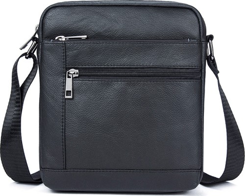 Cardinal 7604 Δερμάτινη Ανδρική Τσάντα Ώμου / Χιαστί σε Μαύρο χρώμα