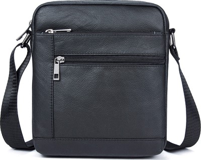 Cardinal 7604 Δερμάτινη Ανδρική Τσάντα Ώμου / Χιαστί σε Μαύρο χρώμα