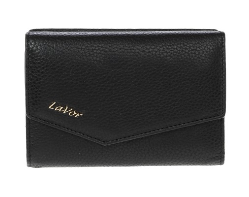 Lavor 1-6000 Μικρό Δερμάτινο Γυναικείο Πορτοφόλι με RFID Μαύρο