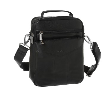 Lavor Δερμάτινη Ανδρική Τσάντα Ώμου / Χιαστί Μαύρη 1-46