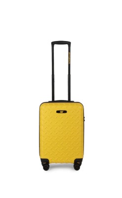 CAT Industrial Plate Βαλίτσα Ταξιδίου Καμπίνας Σκληρή Κίτρινη με 4 Ρόδες Ύψους 50εκ. 83688-217