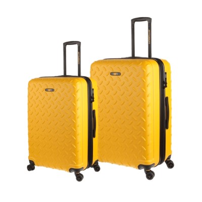 CAT Industrial Plate Βαλίτσες Ταξιδιού Σκληρές Κίτρινο Μέγιστου Ύψους 70εκ. με 4 Ρόδες Σετ 2τμχ 83688