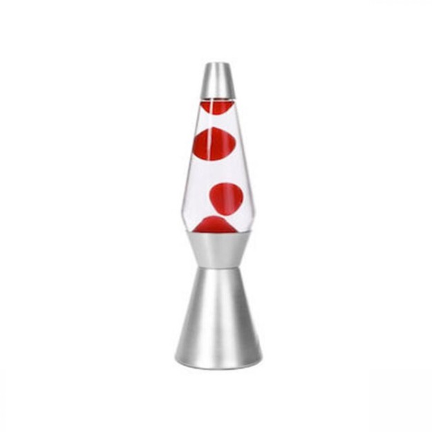 I-Total Διακοσμητικό Φωτιστικό Lava Lamp Ασημί/Κόκκινο XL1783