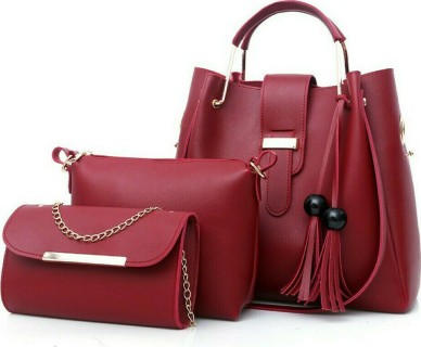 Cardinal 420 Γυναικείες Τσάντες Σετ 'Ωμου σε Κόκκινο χρώμα