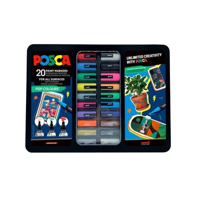 Posca Pop Colours Μαρκαδόροι Σχεδίου 5mm Χρυσοί 20τμχ