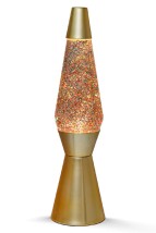 I-Total Διακοσμητικό Φωτιστικό Lava Lamp σε Χρυσό Χρώμα XL1770