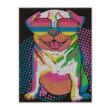 Hinkler Κολάζ Sequin Sparkles: Κολάζ Με Στρας - Pug Life για Παιδιά 6+ Ετών
