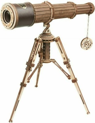 Robotime Παιχνίδι Κατασκευών Ξύλινo Monocular Telescope για Παιδιά 14+ Ετών ST004