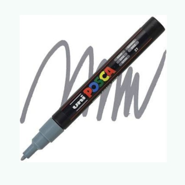 Μαρκαδόρος Ανεξίτηλος Uni Posca Pc-3m/37 Γκρι