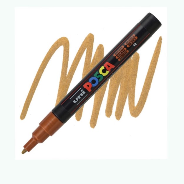 Posca Μαρκαδόρος Σχεδίου 1.3mm Μπρονζέ PC-3M/42