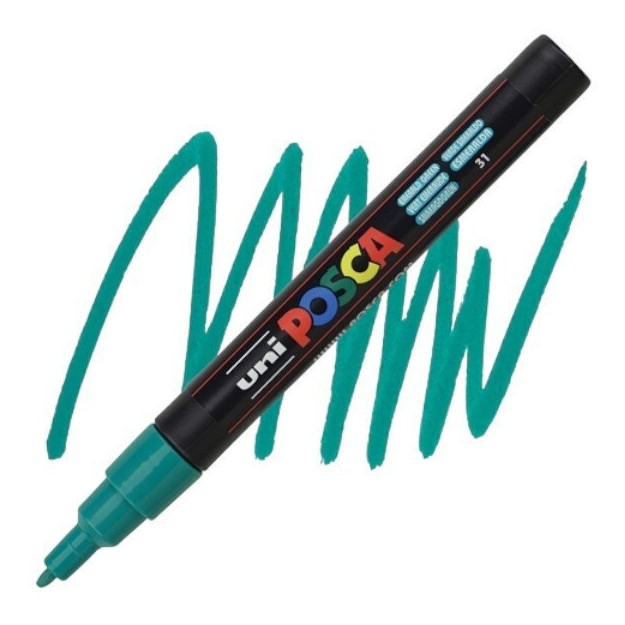 Posca Μαρκαδόρος Σχεδίου 1.3mm Emerald Green PC-3M/31