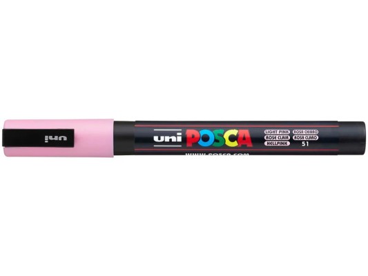 Posca Μαρκαδορος Pc-3m/51 0.9-1.3mm Ανοικτο Ροζ Light Pink