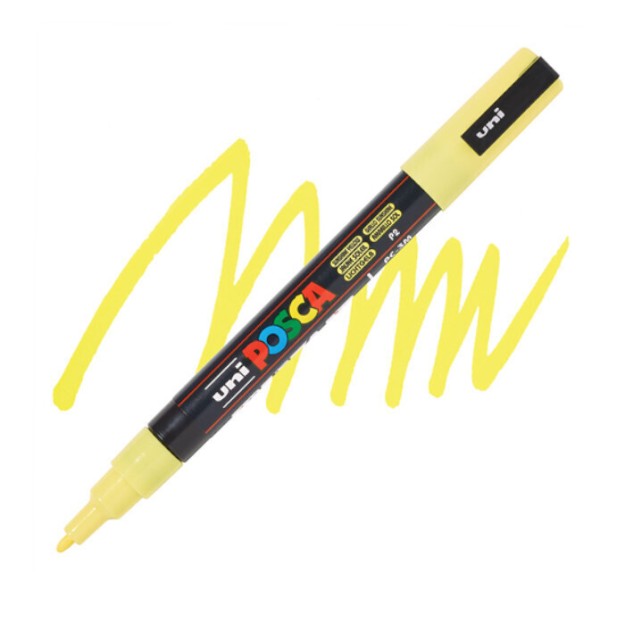 Μαρκαδόρος Ανεξίτηλος Uni Posca Pc-3m/P2 Sunshine Yellow