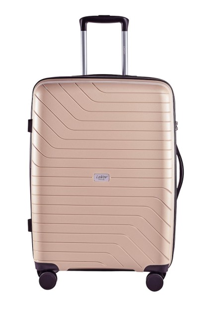 Lavor Βαλίτσα Ταξιδίου Καμπίνας Σκληρή Μπεζ με 4 Ρόδες Ύψους 55εκ.