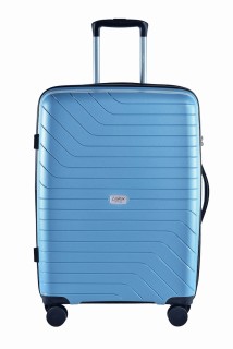 Lavor Μεσαία Βαλίτσα Ταξιδιού Σκληρή Γαλάζιο με 4 Ρόδες Ύψους 66εκ. 1-604