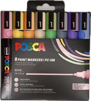 Posca PC-5M Μαρκαδόροι 2.5mm Pastel Colours 8τμχ