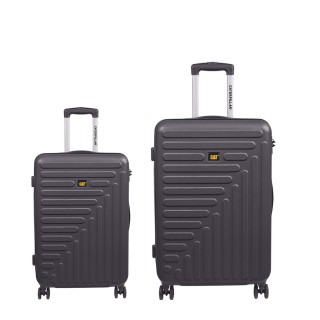 CAT Rockford Βαλίτσες Ταξιδιού Σκληρές Μαύρες Μέγιστου Ύψους 67.5εκ. με 4 Ρόδες Σετ 2τμχ 84683-01