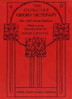 OXFORD CONCISE ENGLISH DICTIONARY CLASSIC 1ST ED HC
