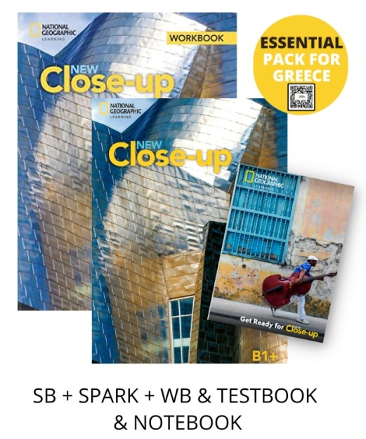 NEW CLOSE-UP B1+ ESSENTIAL PACK FOR GREECE (SB + SPARK + WB   TESTBOOK   NOTEBOOK)