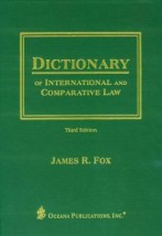 OXFORD DICTIONARY OF INTERNATIONAL AND COMPARATIVE LAW 3RD ED HC