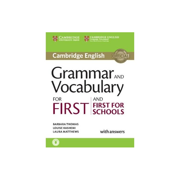 CAMBRIDGE GRAMMAR   VOCABULARY FOR FIRST + FIRST FOR SCHOOLS SB ( + ON LINE AUDIO) W/A