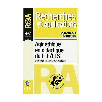 RECHERCHES ET APPLICATIONS - NUMERO 62