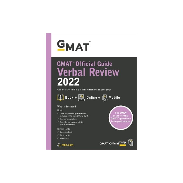 GMAT OFFICIAL GUIDE VERBAL REVIEW 2022 : BOOK + ONLINE QUESTION BANK