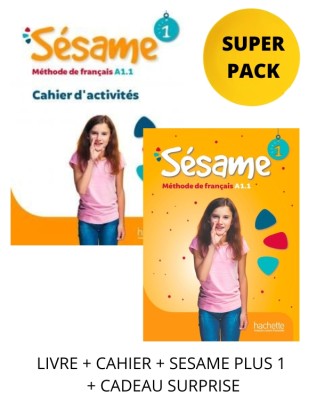 SESAME 1 SUPER PACK (LIVRE + CAHIER + SESAME PLUS 1 + CADEAU SURPRISE)