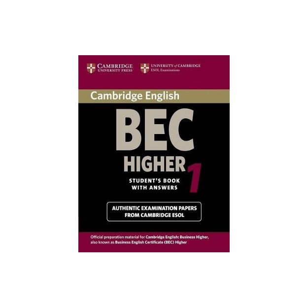 CAMBRIDGE BEC HIGHER 1 SB W/A