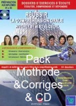 REUSSIR LA COMPREHENSION ORALE B1 B2 DU CECRL(+CORRIGES+CD)PACK METHODE