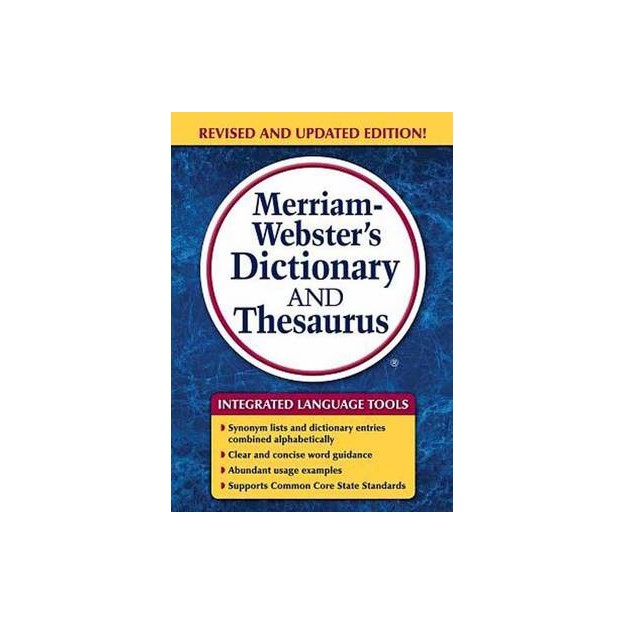 MERRIAM - WEBSTERS DICTIONARY   THESAURUS AND UPDATED REVISED PB