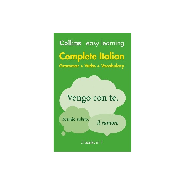 COLLINS EASY LEARNING : COMPLETE ITALIAN GRAMMAR + VERBS + VOCABULARY