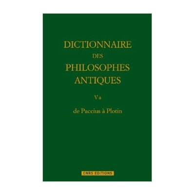 DE PACCIUS A PLOTIN. DICTIONNAIRE