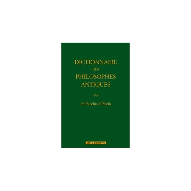 DE PACCIUS A PLOTIN. DICTIONNAIRE