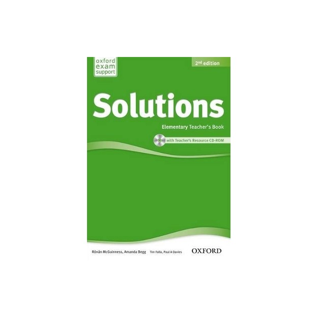 SOLUTIONS ELEMENTARY TCHRS (+ CD-ROM) 2ND ED