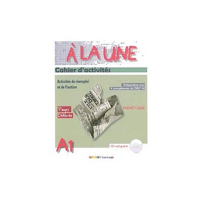 A LA UNE 1 A1 CAHIER
