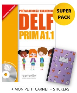 DELF PRIM A1.1 SUPER PACK (+ MON PETIT CARNET + STICKERS)