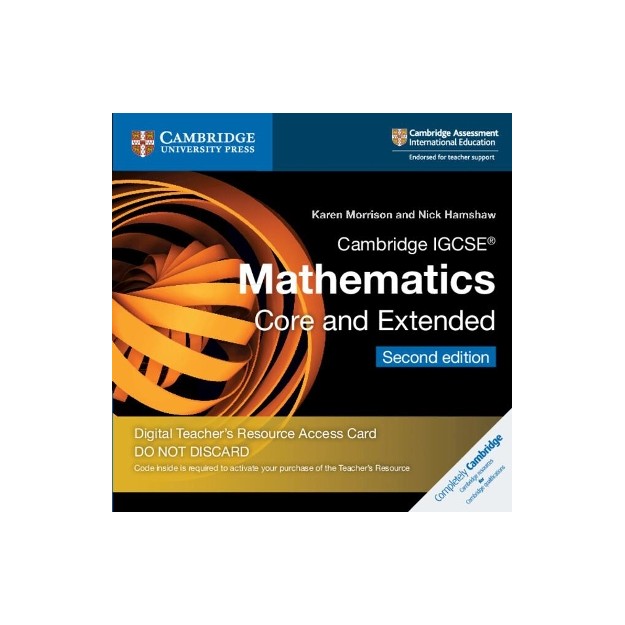 CAMBRIDGE IGCSE MATHEMATICS CORE   EXTENDED CAMBRIDGE ELEVATE TCHRS RESOURCE ACCESS CARD