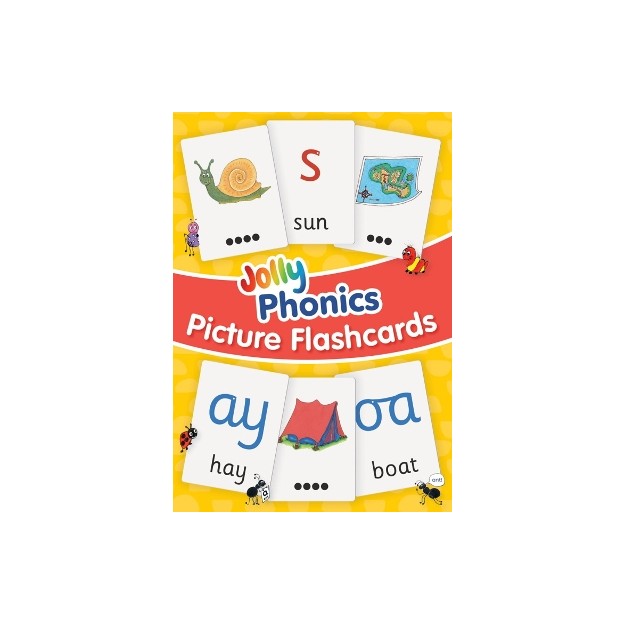 JOLLY PHONICS PICTURE FLASH CARDS : IN PRECURSIVE LETTERS